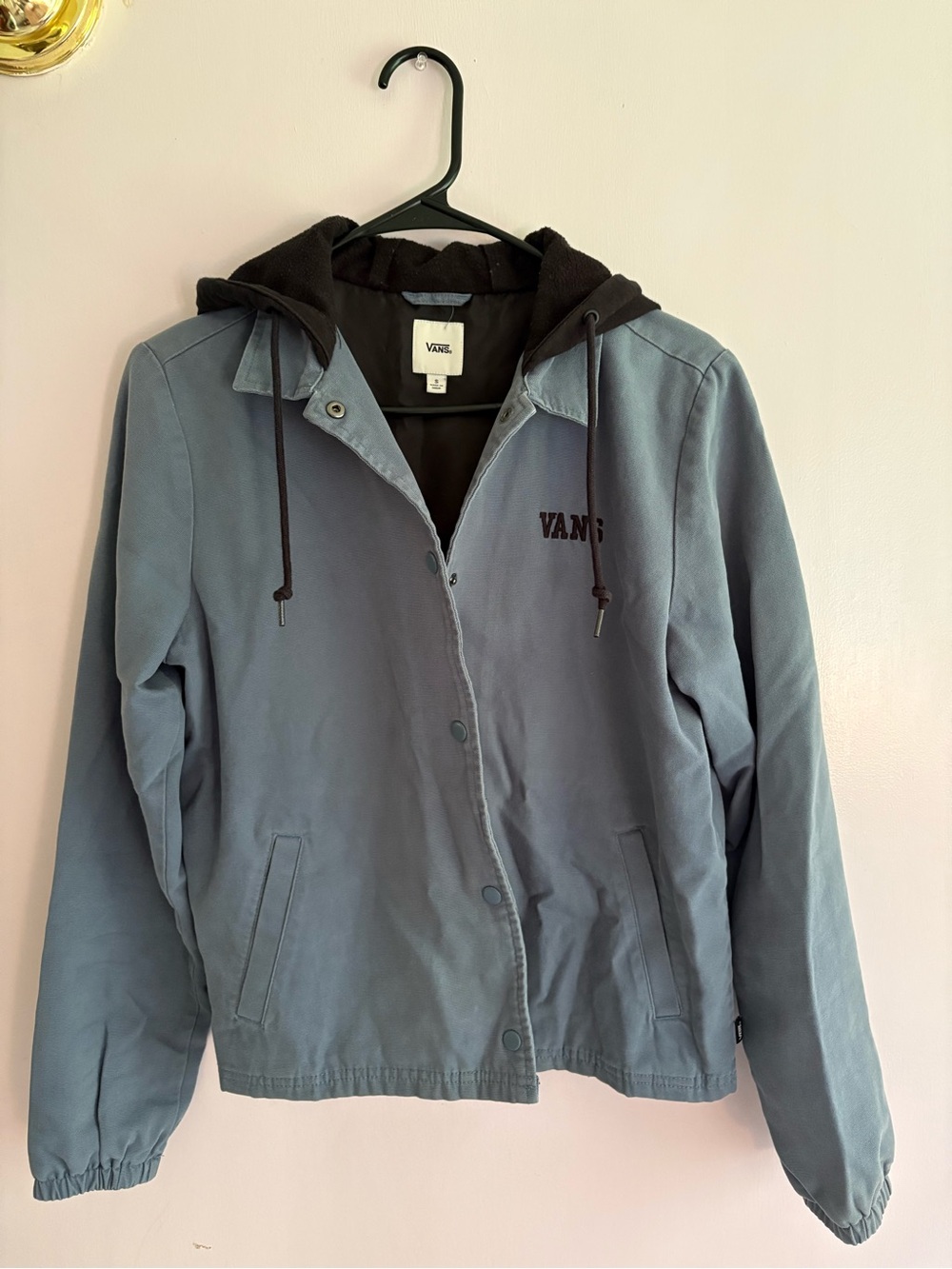 Vans Two-Tone Blue Bomber Jacket with Black Hood